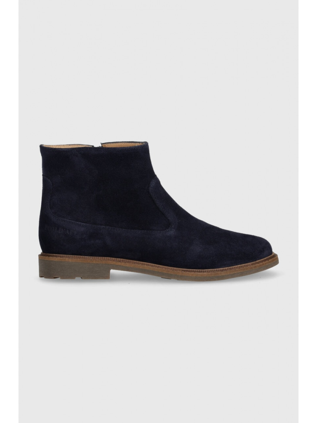 Dětské semišové boty Pom D & 39 api SISTER BOOTS tmavomodrá barva